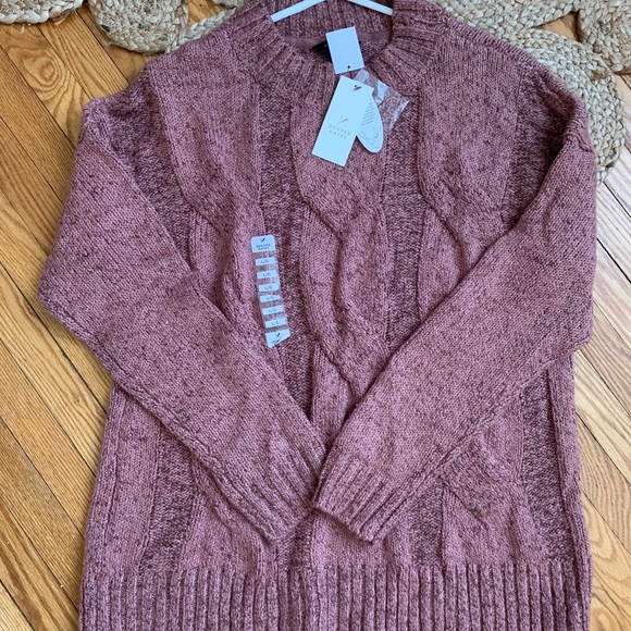 Rust/Pink Cable Knit Sweater size L - Picture 1 of 6